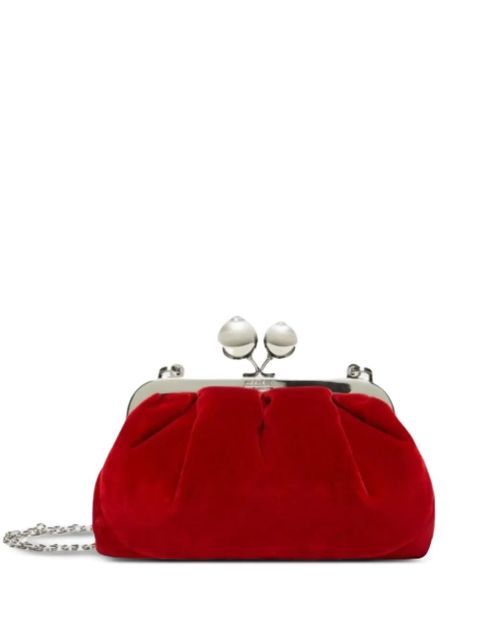Weekend Max Mara ball-detail cotton clutch bag - Red - zdjęcie produktu nr 1