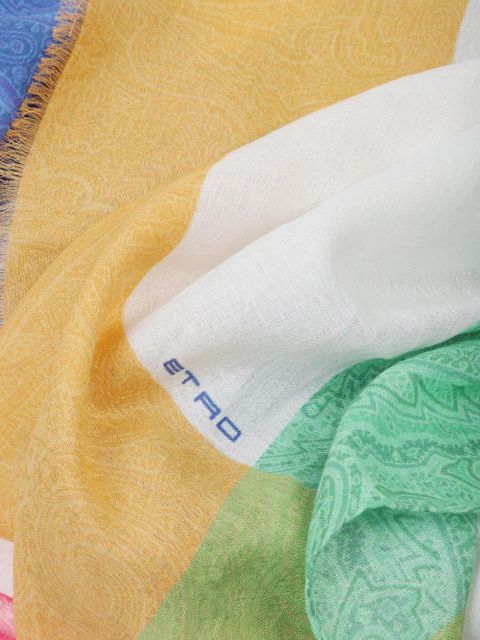 ETRO patterned scarf - White