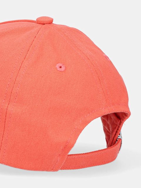 Karl Lagerfeld Jeans czapka z daszkiem bawełniana kolor pomarańczowy z nadrukiem A1W33002