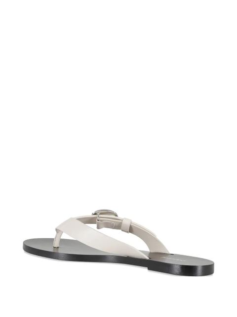Coperni Belt buckle thong flip flops - White