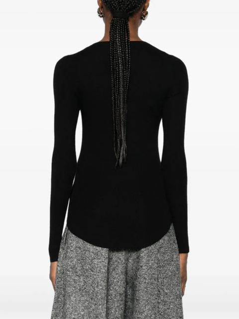 ISABEL MARANT button-fastening knitted top - Black