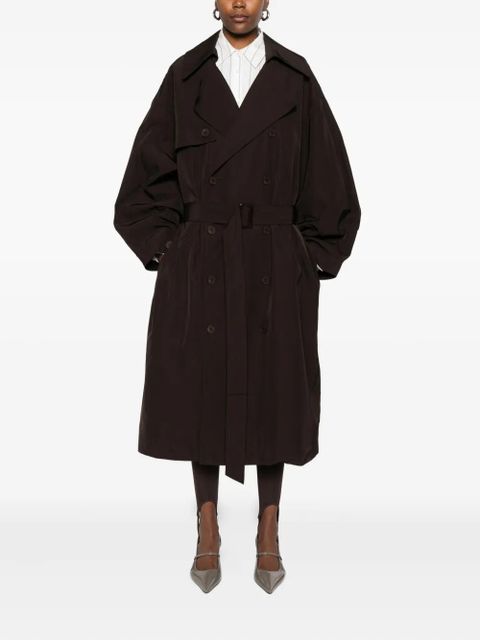 The Frankie Shop belted double-breasted trench coat - Brown - zdjęcie produktu nr 2
