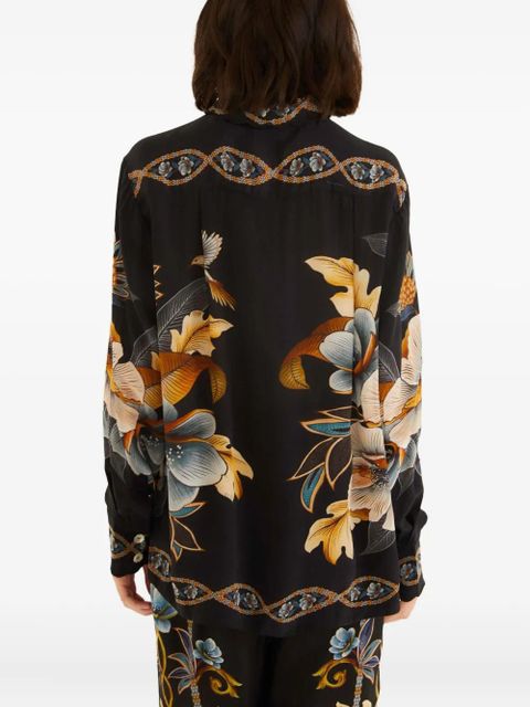 FARM Rio buttoned floral shirt - Black - zdjęcie produktu nr 2