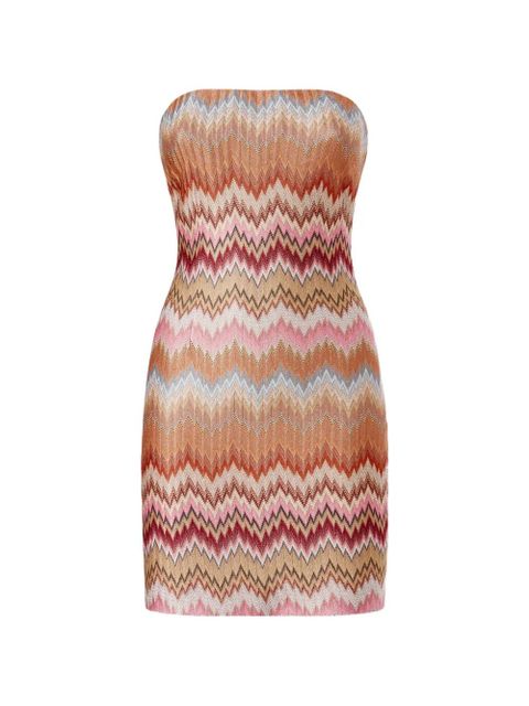 Missoni chevron strapless mini dress - Pink - zdjęcie produktu nr 1