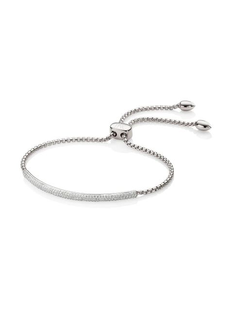 Monica Vinader Fiji Diamond Mini Bar bracelet - Silver - zdjęcie produktu nr 1