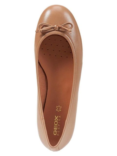 Geox baleriny skórzane D PALMARIA kolor brązowy D25MUB 000TU C8156