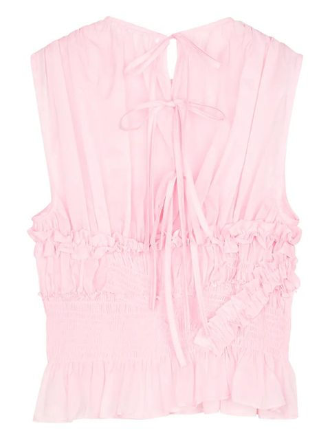 Cecilie Bahnsen Uphi ruffled top - Pink - zdjęcie produktu nr 2