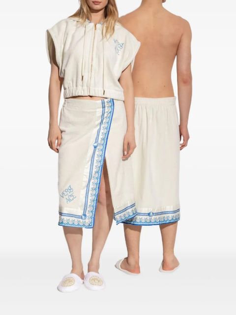 Versace Underwater Barocco wrap towel - White