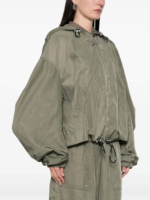 The Attico hooded bomber jacket - Green