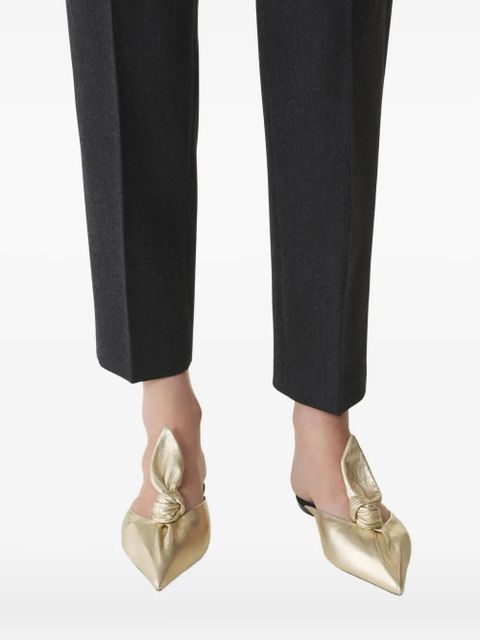 Lanvin knotted pointed-toe mules - Yellow