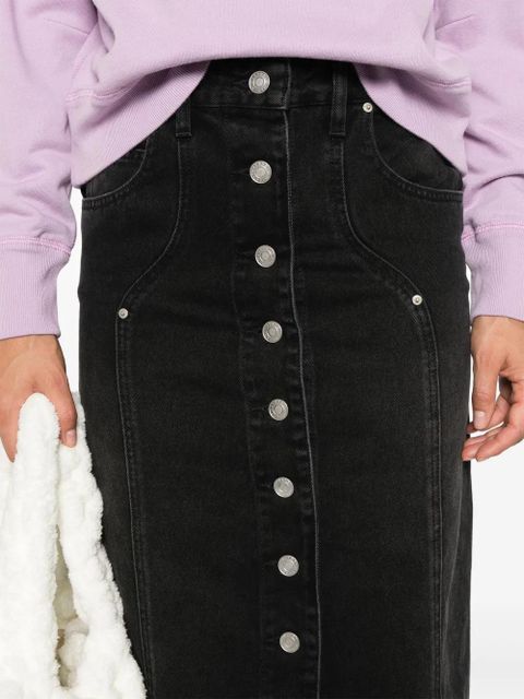 MARANT ÉTOILE Vandy denim midi skirt - Black - zdjęcie produktu nr 2