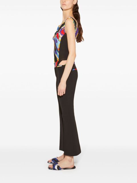 PUCCI abstract-print trim cropped trousers - Black