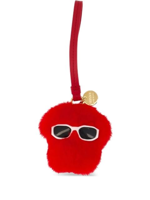 Versace Medusa fluffy bag charm - Red - zdjęcie produktu nr 1