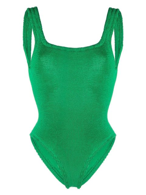 Hunza G crinkle-finish backless one-piece - Green - zdjęcie produktu nr 1