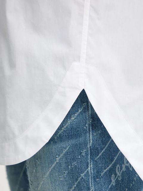 BOSS Orange koszula bawełniana damska kolor biały relaxed z kołnierzykiem klasycznym 50543546