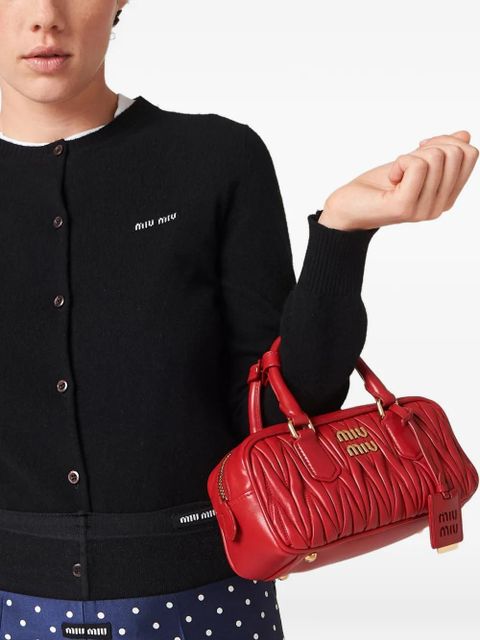 Miu Miu Arcadie matelassé nappa-leather bag - Red