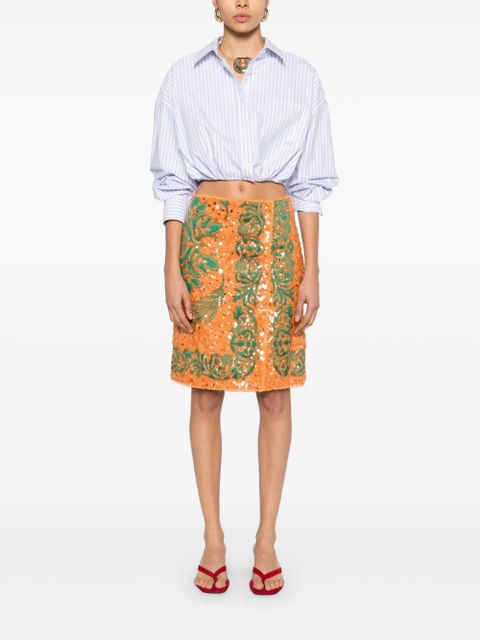 ETRO sequinned mini skirt - Orange
