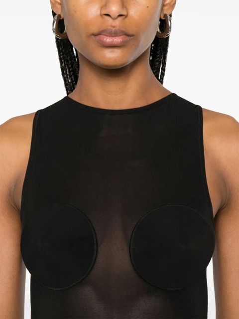 Jean Paul Gaultier semi-sheer maxi dress - Black