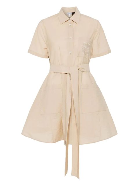 LOEWE Anagram-motif mini dress - Neutrals - zdjęcie produktu nr 1
