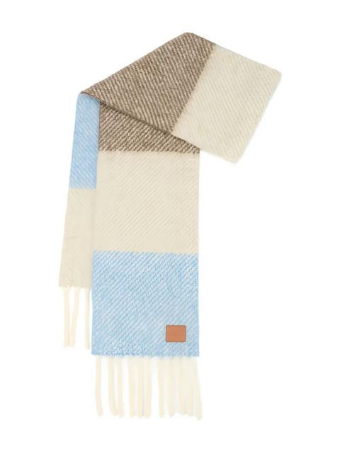 LOEWE striped fringed scarf - Blue - zdjęcie produktu nr 1