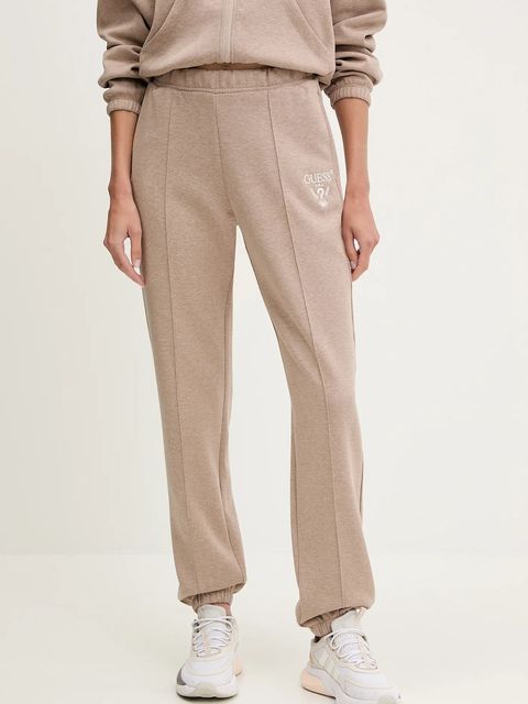 Guess spodnie dresowe ROBERTA kolor beżowy z aplikacją V5RB13 KC3D2 - zdjęcie produktu nr 1