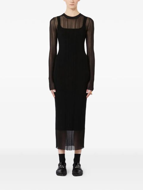 Sportmax Spxcaro ribbed knit midi dress - Black