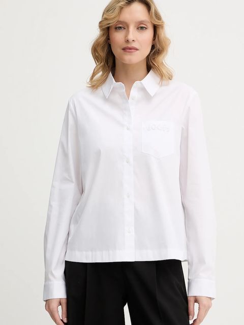Joop! koszula damska kolor biały relaxed z kołnierzykiem klasycznym 30100036 - zdjęcie produktu nr 1