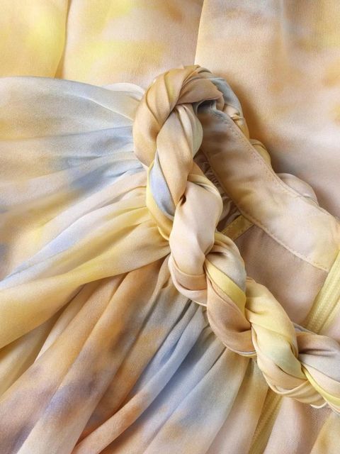 ZIMMERMANN Alchemy Twist Billow braided-neck blouse - Yellow - zdjęcie produktu nr 2