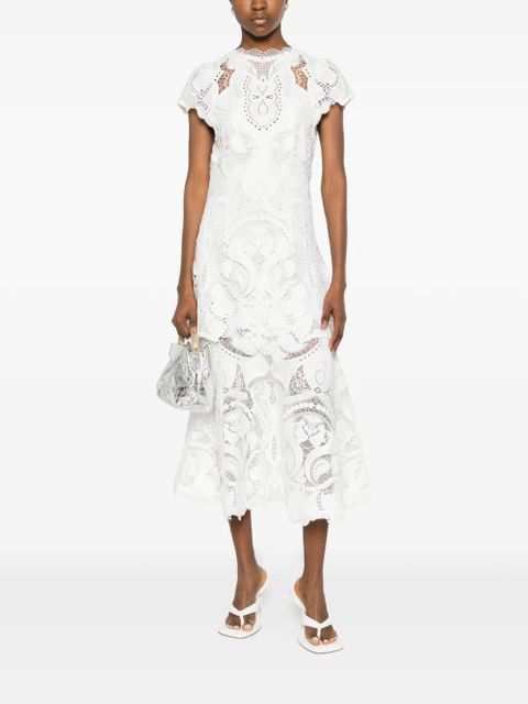 Simkhai lace-detail layered midi dress - White - zdjęcie produktu nr 2