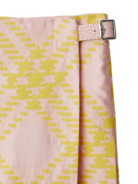 Burberry checked pleated kilt - Pink