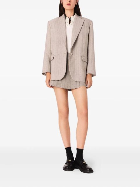 Maje rhinestone suit jacket - Grey