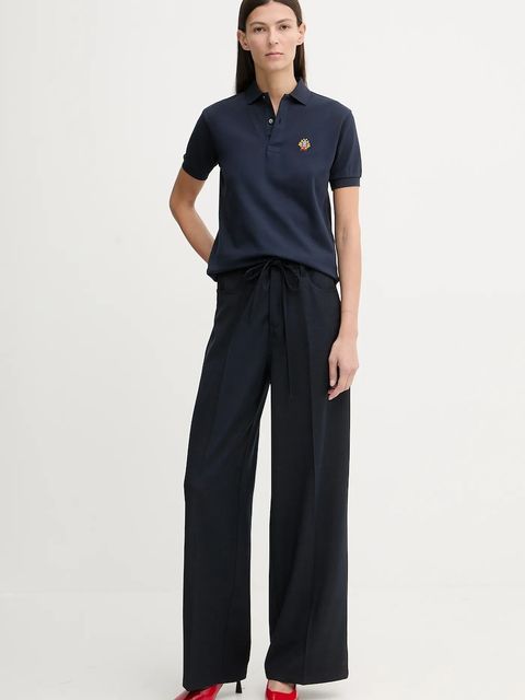 Bally polo bawełniane damski kolor granatowy WJE04R