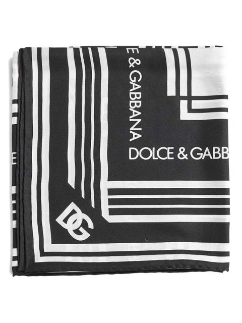 Dolce & Gabbana silk scarf - Black - zdjęcie produktu nr 1