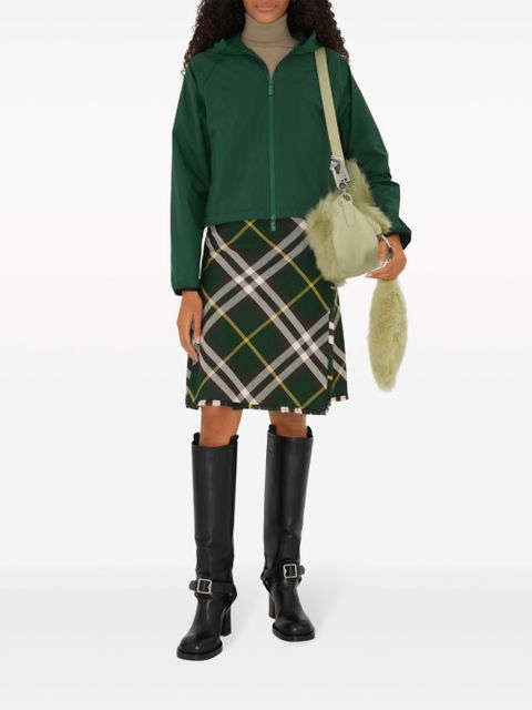 Burberry check-pattern wool skirt - Green