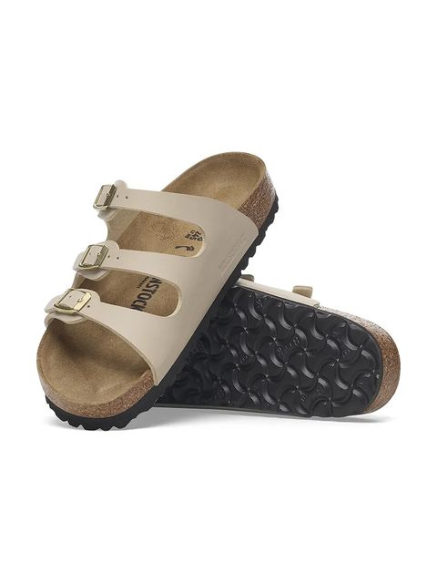 Birkenstock klapki Florida BF damskie kolor beżowy 1029265