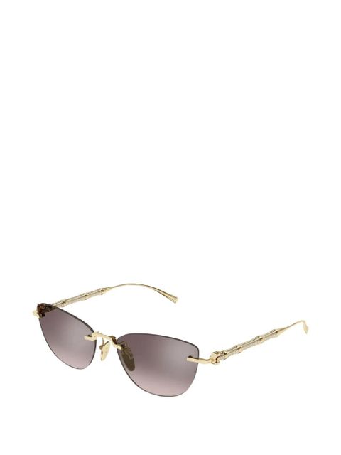 Gucci Eyewear rimless sunglasses - Gold - zdjęcie produktu nr 2