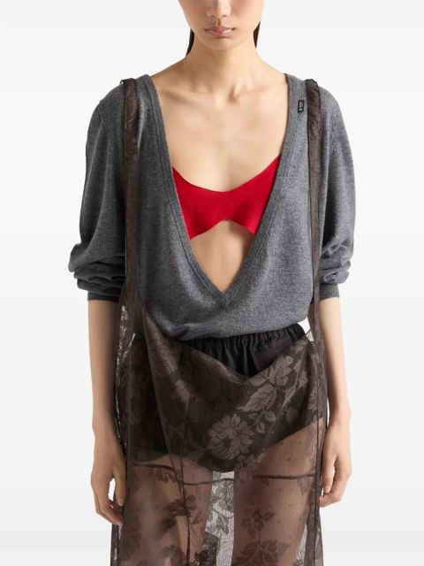 Prada crepe de chine top - Red