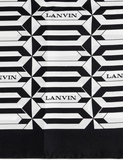 Lanvin geometric-print scarf - White