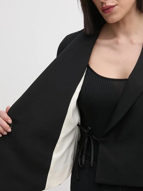 Sandro Ferrone marynarka kolor czarny jednorzędowa gładka SFS23YBEBARBUSI