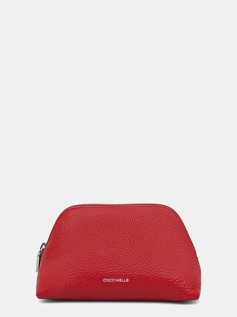 Coccinelle kosmetyczka skórzana kolor czerwony E5.TMF.25.01.01 - zdjęcie produktu nr 1