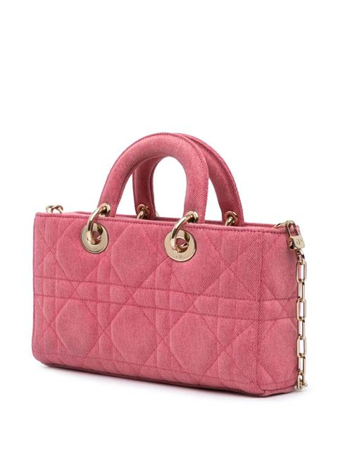 Christian Dior Pre-Owned 2022 Medium Denim Macrocannage Lady D Joy satchel - Pink - zdjęcie produktu nr 1