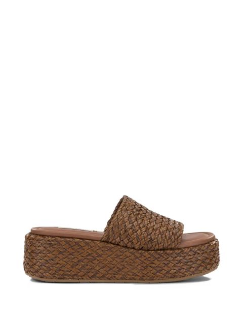Casadei Suncity woven platform sandals - Brown - zdjęcie produktu nr 1