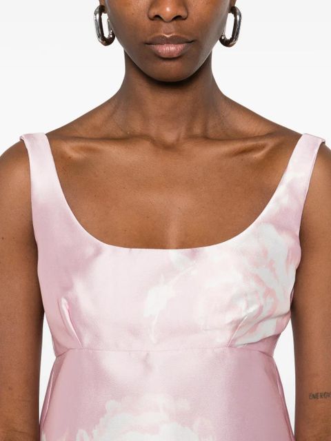 Marques'Almeida printed balloon sleeve dress - Pink
