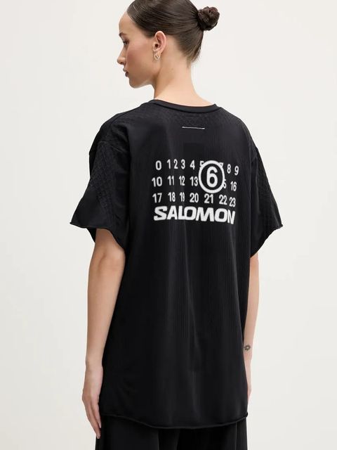 MM6 Maison Margiela x Salomon t-shirt damski kolor czarny S52GC0345.M20101 - zdjęcie produktu nr 2