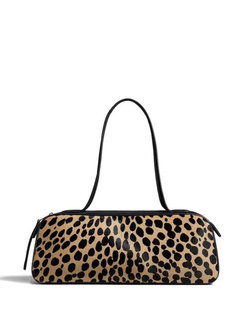 KHAITE Simona animal-print zip shoulder bag - Brown - zdjęcie produktu nr 2