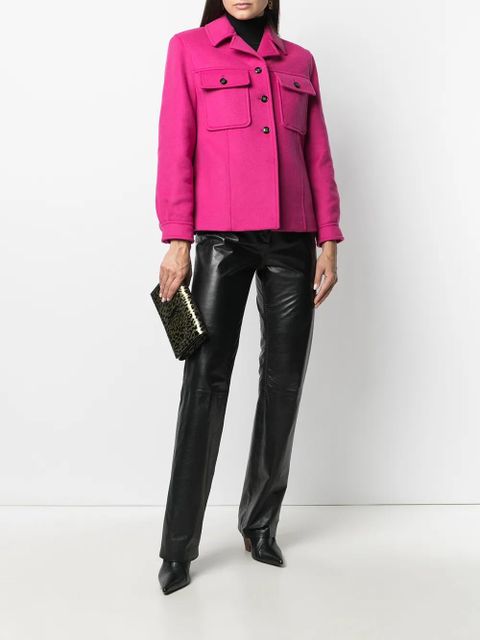 Saint Laurent chest flap pockets buttoned jacket - Pink - zdjęcie produktu nr 2
