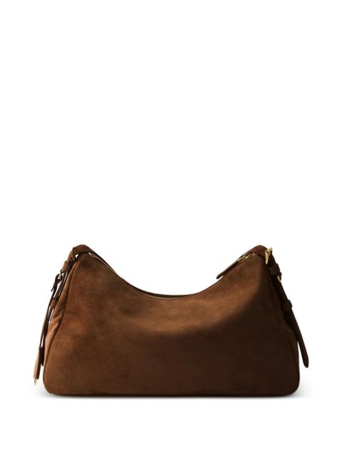 Prada medium Aimée suede shoulder bag - Brown