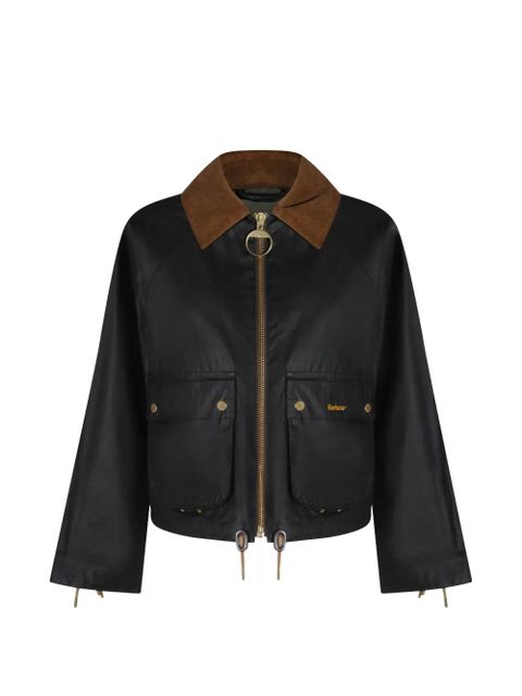 Barbour Marron Waxed zipped jacket - Black - zdjęcie produktu nr 1
