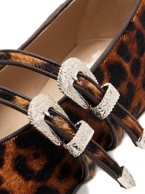 Le Monde Beryl Claudia buckle-strap ballet flats - Brown