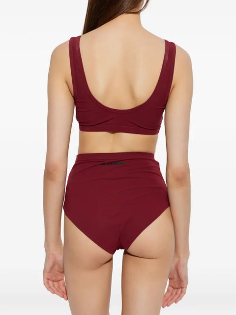Jil Sander logo-print scoop-neck bra - Red